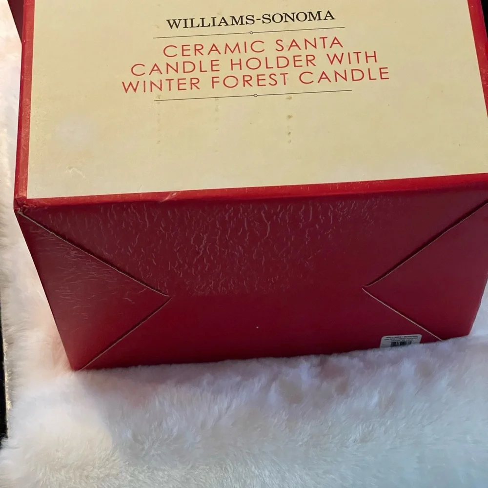 Williams Sonoma Ceramic Santa Candle Holder
